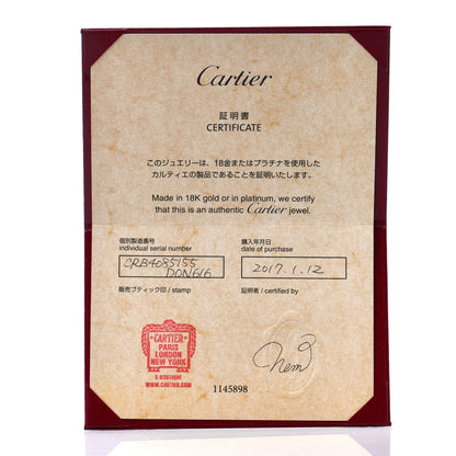 Cartier 18K White Gold 3.5mm LOVE Wedding Band Ring 55 7.25 6 of 6