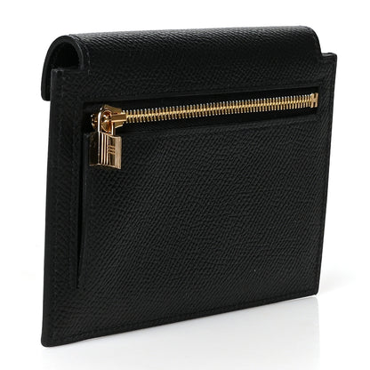 Hermes Epsom Kelly Pocket Compact Wallet Black 3 of 9