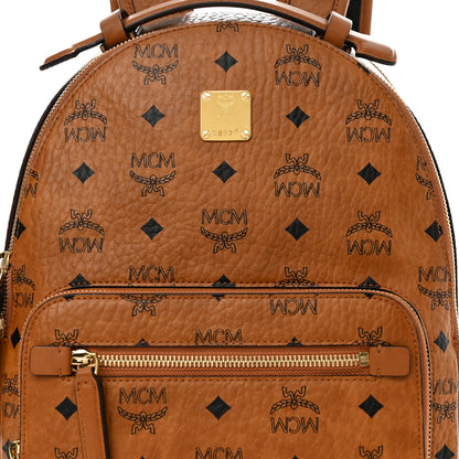 MCM Visetos Mens Medium Stark Backpack Cognac 9 of 11