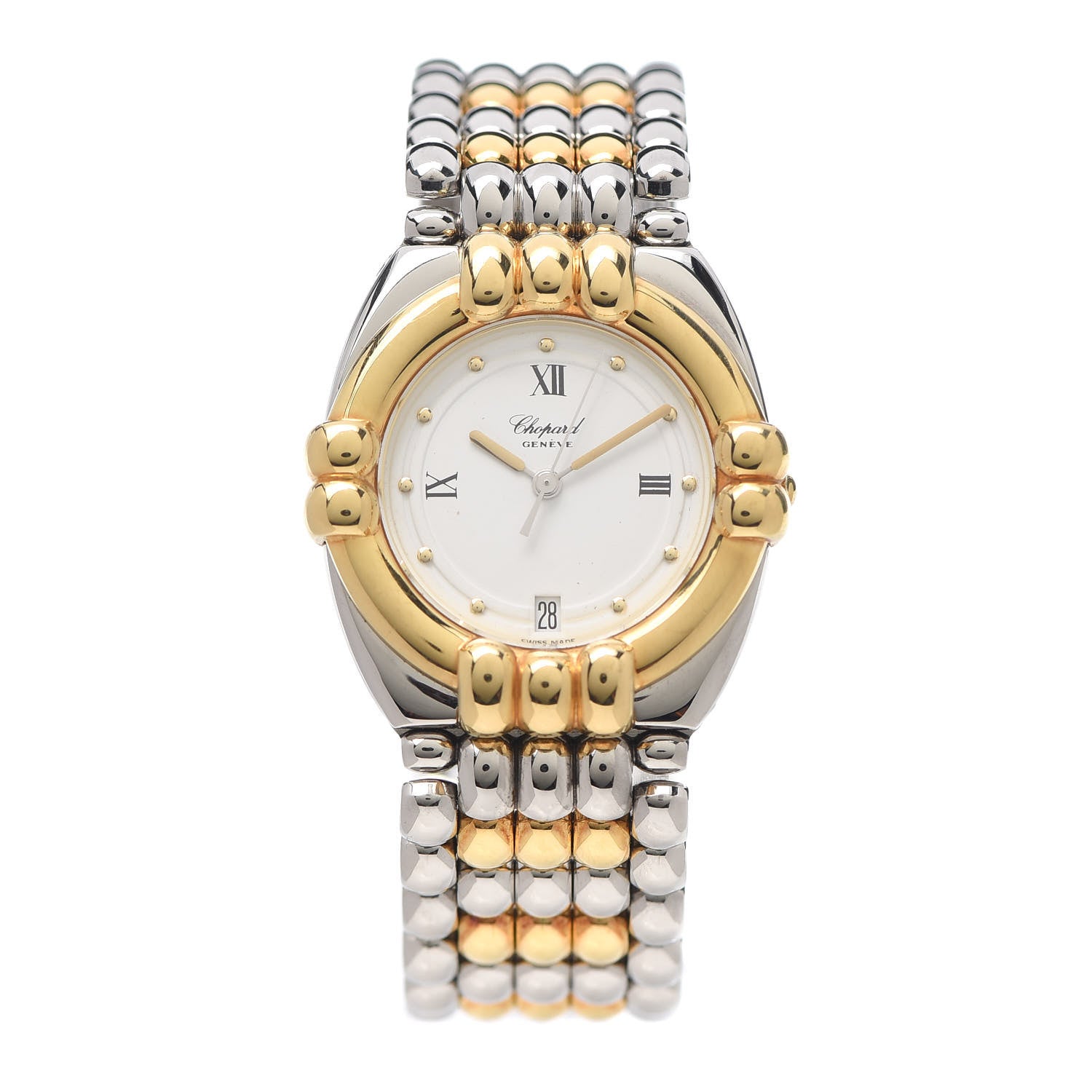 Chopard Stainless Steel 18K Yellow Gold 32mm Gstaad Quartz Watch 1 of 6