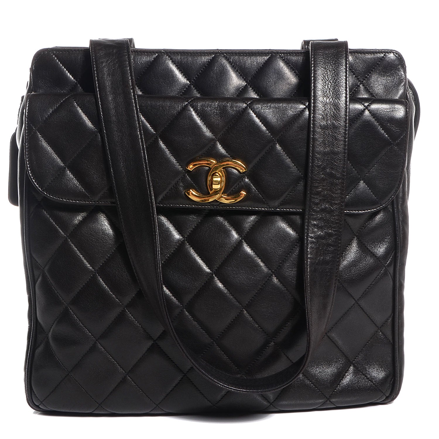 Chanel Lambskin Quilted Shoulder Bag Black 1 of 8