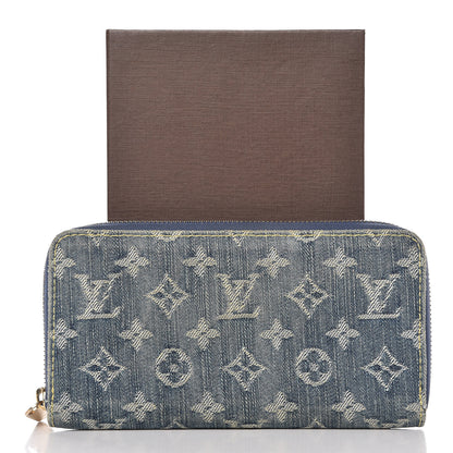 Louis Vuitton Monogram Denim Zippy Wallet Blue 14 of 14