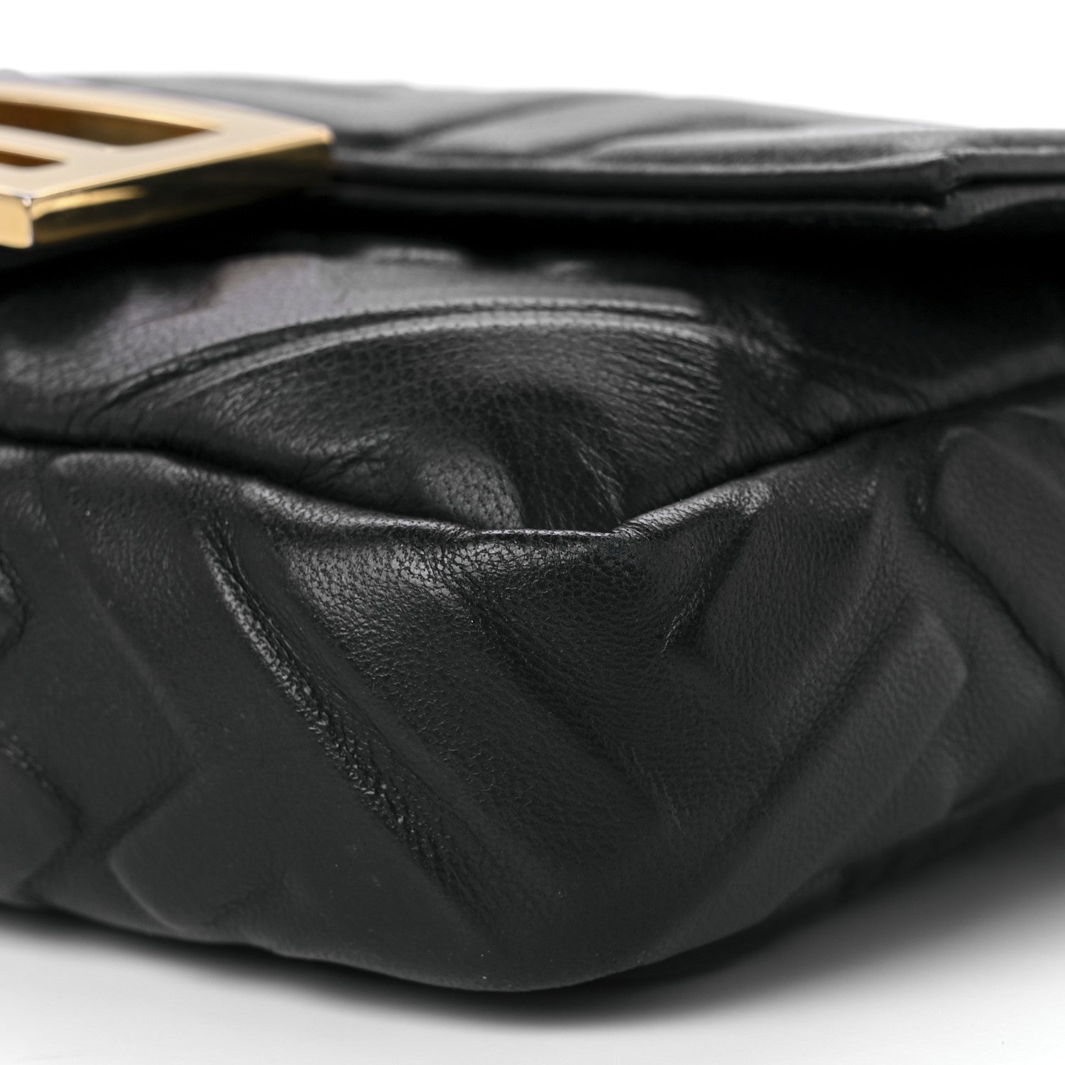 Fendi Nappa FF 1974 Embossed Mini Baguette Black 9 of 9