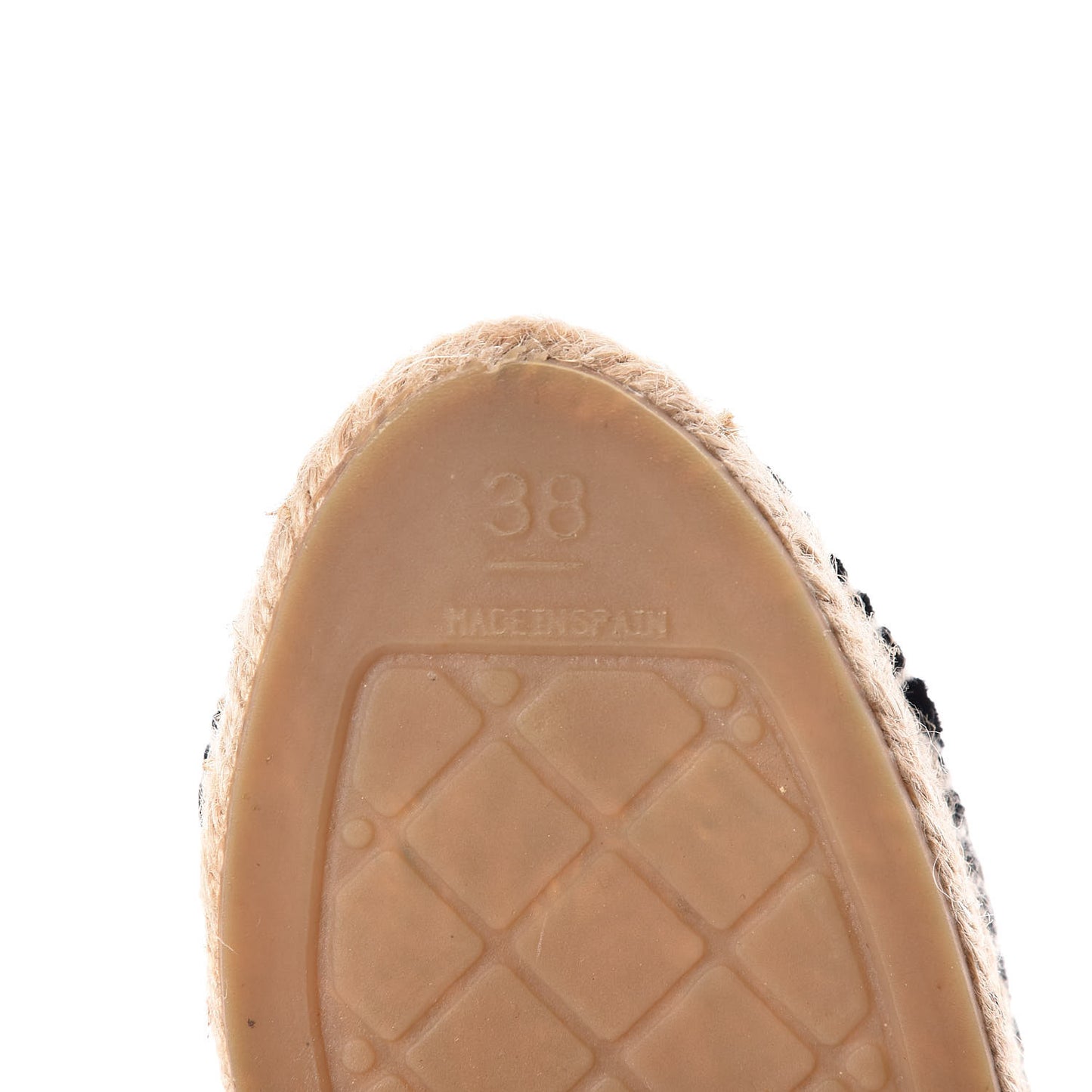 Tweed Velvet CC Espadrilles 38 Grey Black