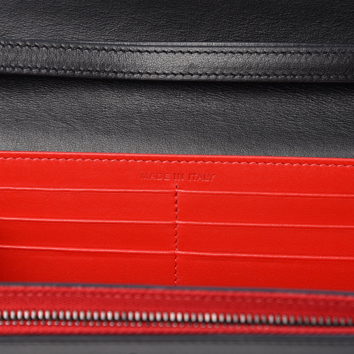 Calfskin Spikes Boudoir Wristlet Black