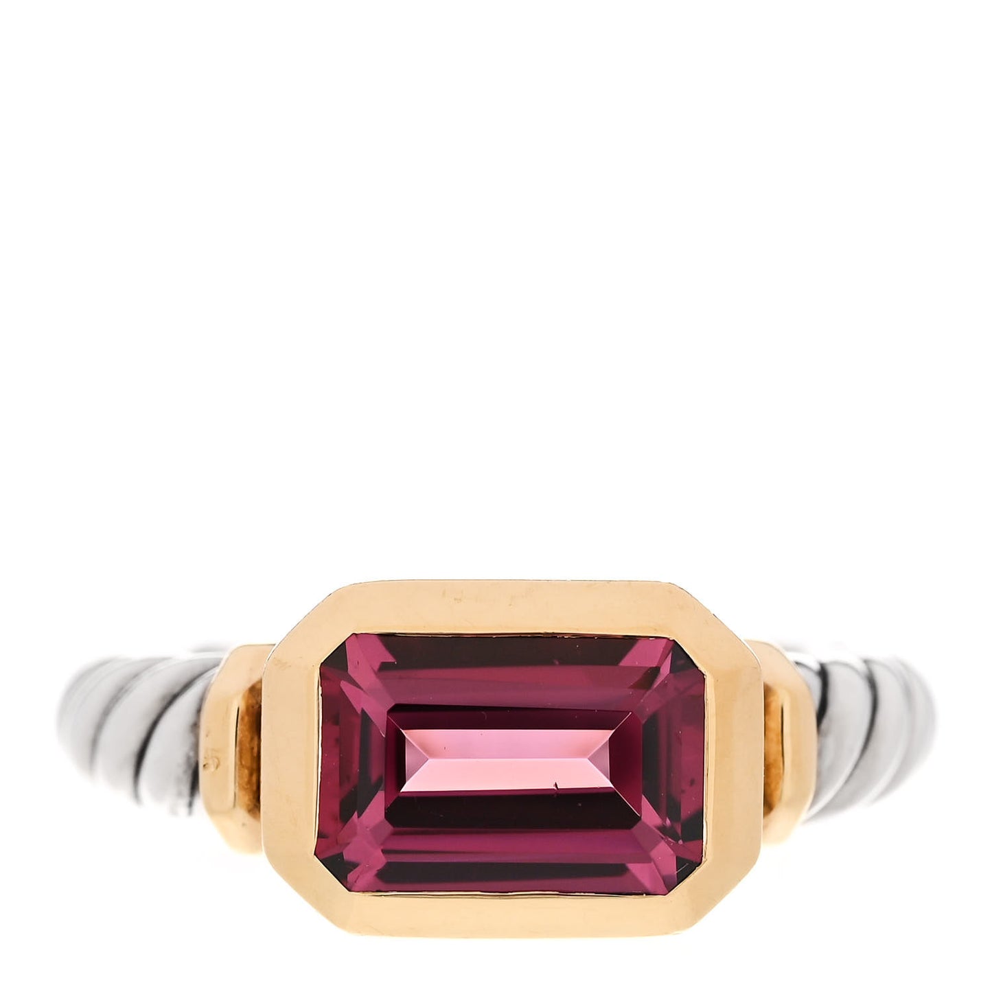 Sterling Silver 18K Yellow Gold Rhodolite Novella Ring 49 5