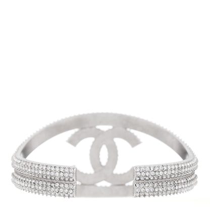 Chanel Crystal CC Cuff Silver 2 of 3