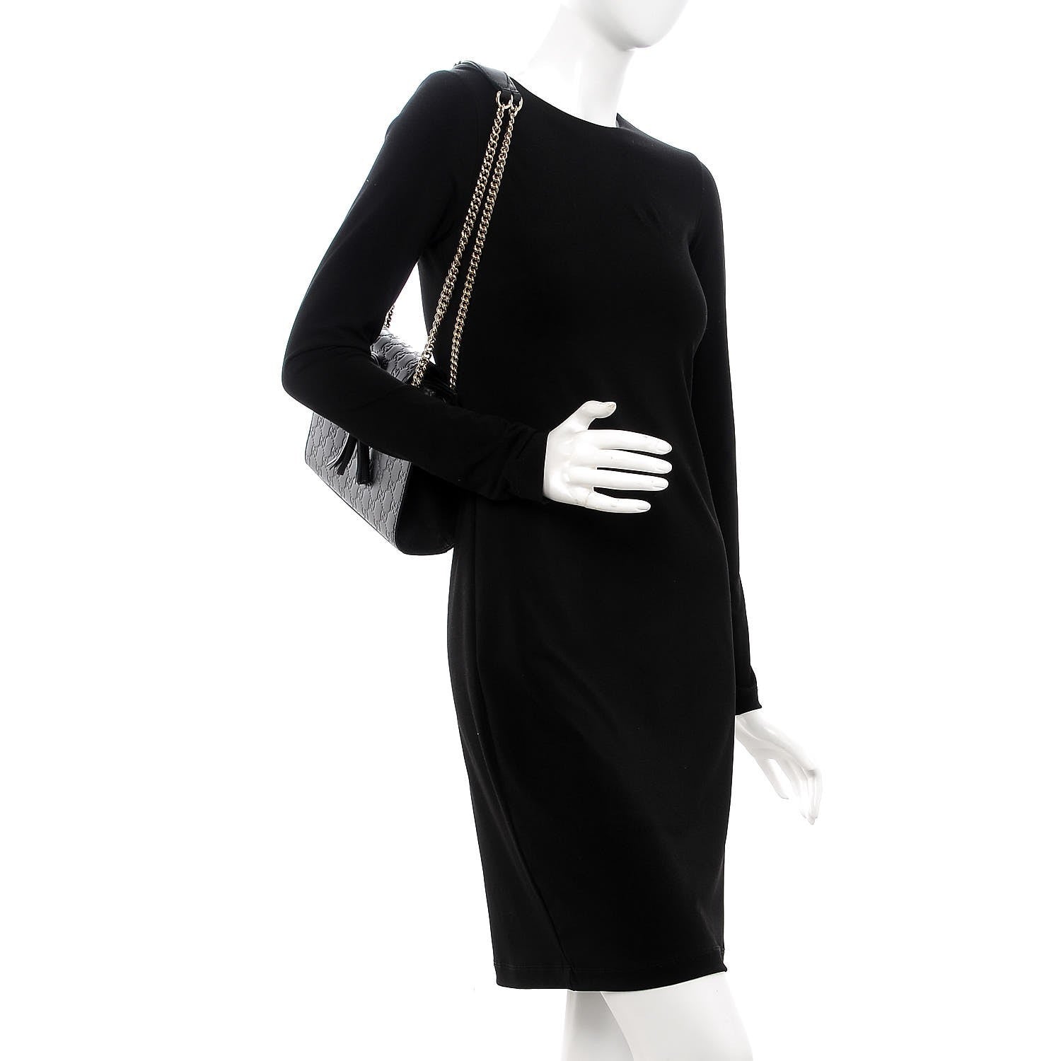 Gucci Guccissima Small Emily Shoulder Bag Black 2 of 12