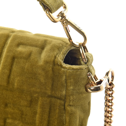 Fendi Velvet FF Embossed Baguette Camaleonte 16 of 18