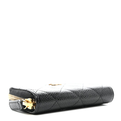 Chanel Caviar Quilted Zip Coin Purse Black 4 of 8