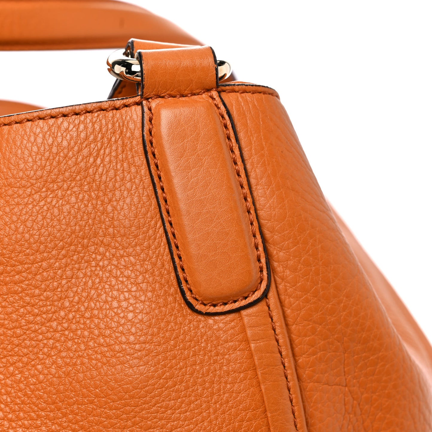 Pebbled Calfskin Medium Soho Shoulder Bag Curcuma