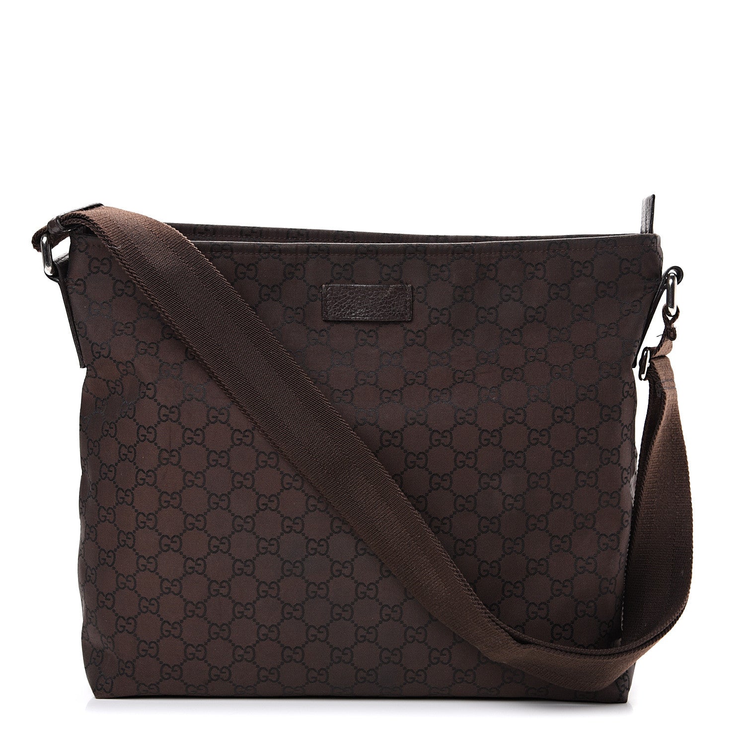 Gucci Nylon Monogram Large Messenger Brown 1 of 15