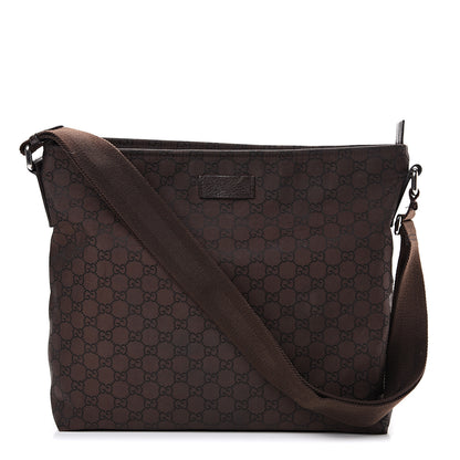 Gucci Nylon Monogram Large Messenger Brown 1 of 15