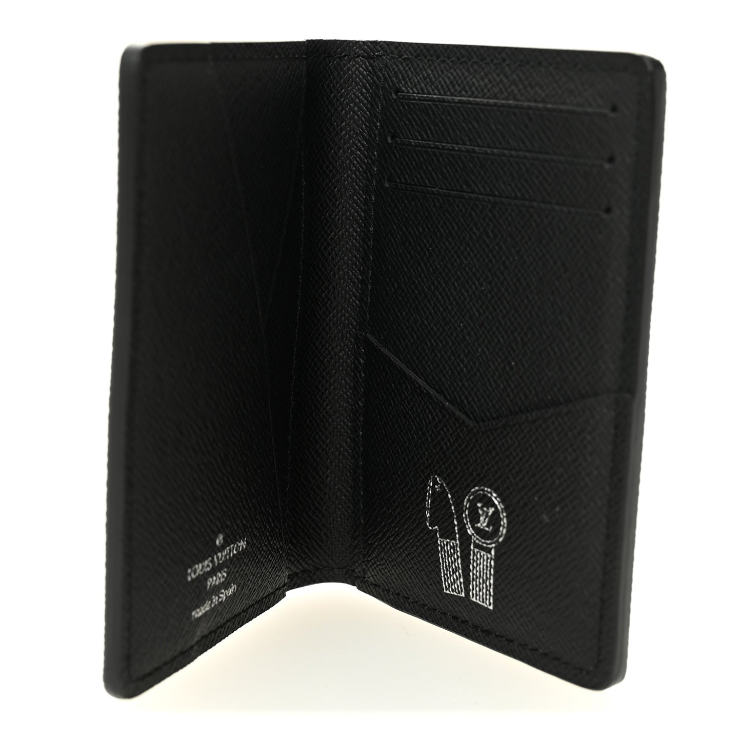 Monogram Iridescent Pocket Organizer NM Black
