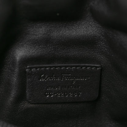 Salvatore Ferragamo Calfskin Mini Viva Bow Shoulder Bag Black 6 of 9