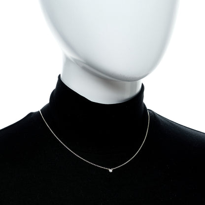 Tiffany Sterling Silver Diamond .03ct Elsa Peretti Diamonds by the Yard Pendant Necklace 2 of 5