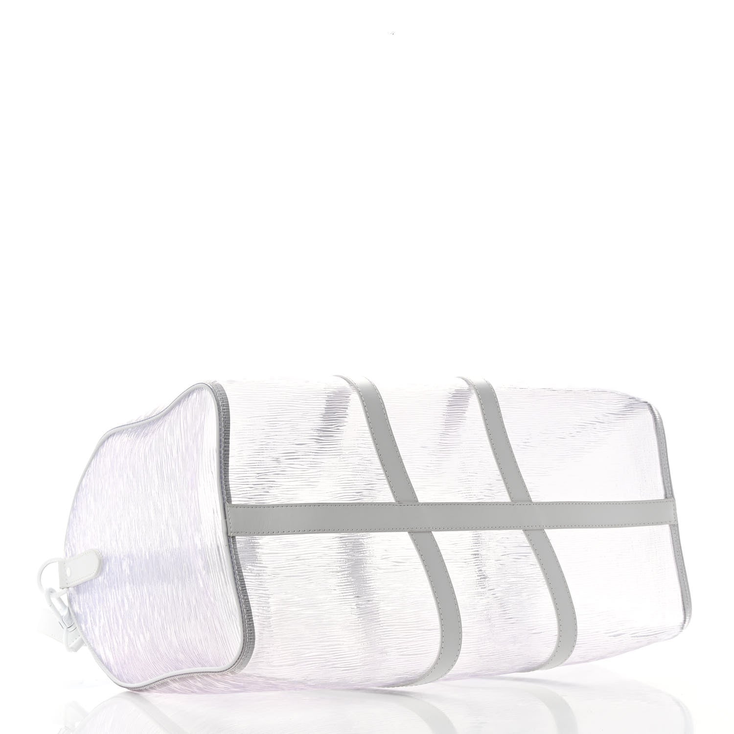 Louis Vuitton PVC Epi Embossed Wavy Keepall Bandouliere 50 White 3 of 12