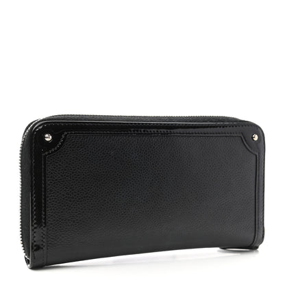 Chanel Caviar Patent Small CC Contour Zip Around Wallet Black 3 of 12