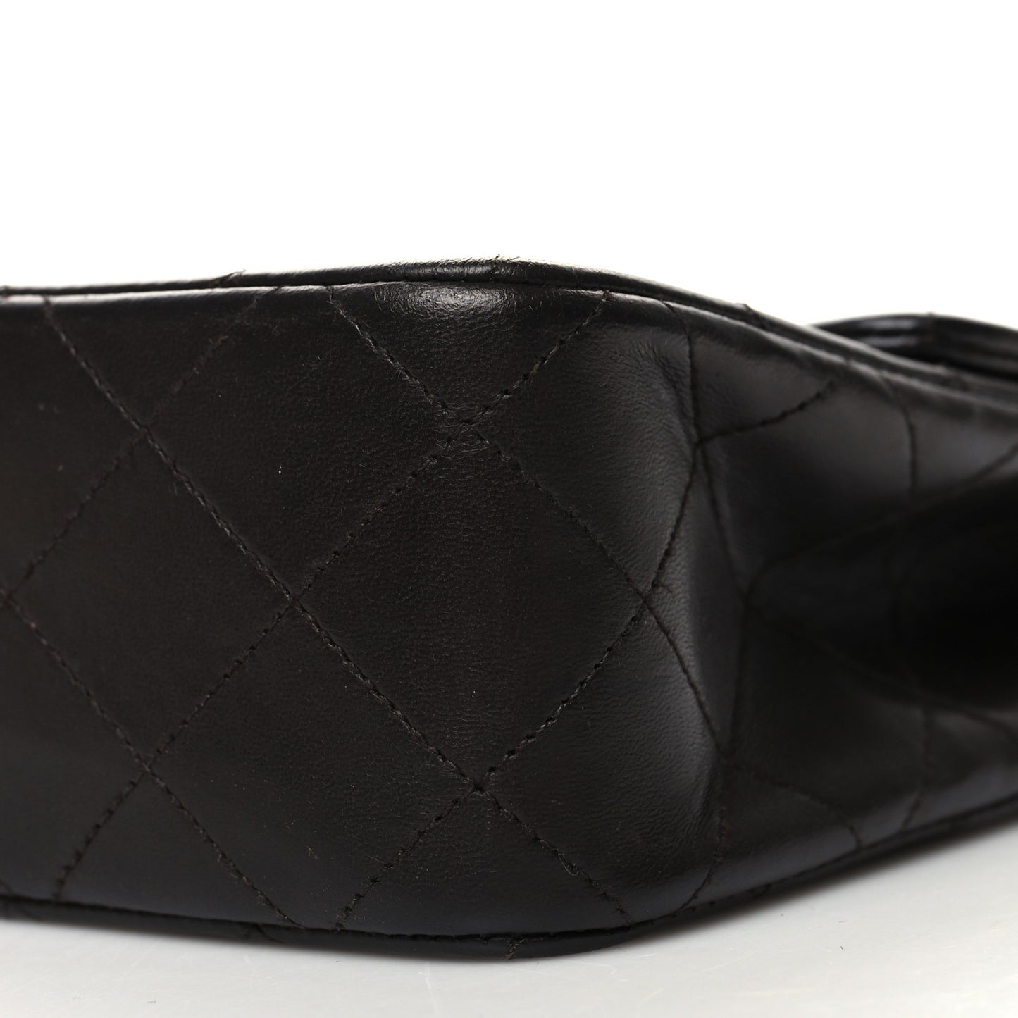 Lambskin Quilted Small Single Flap Brown