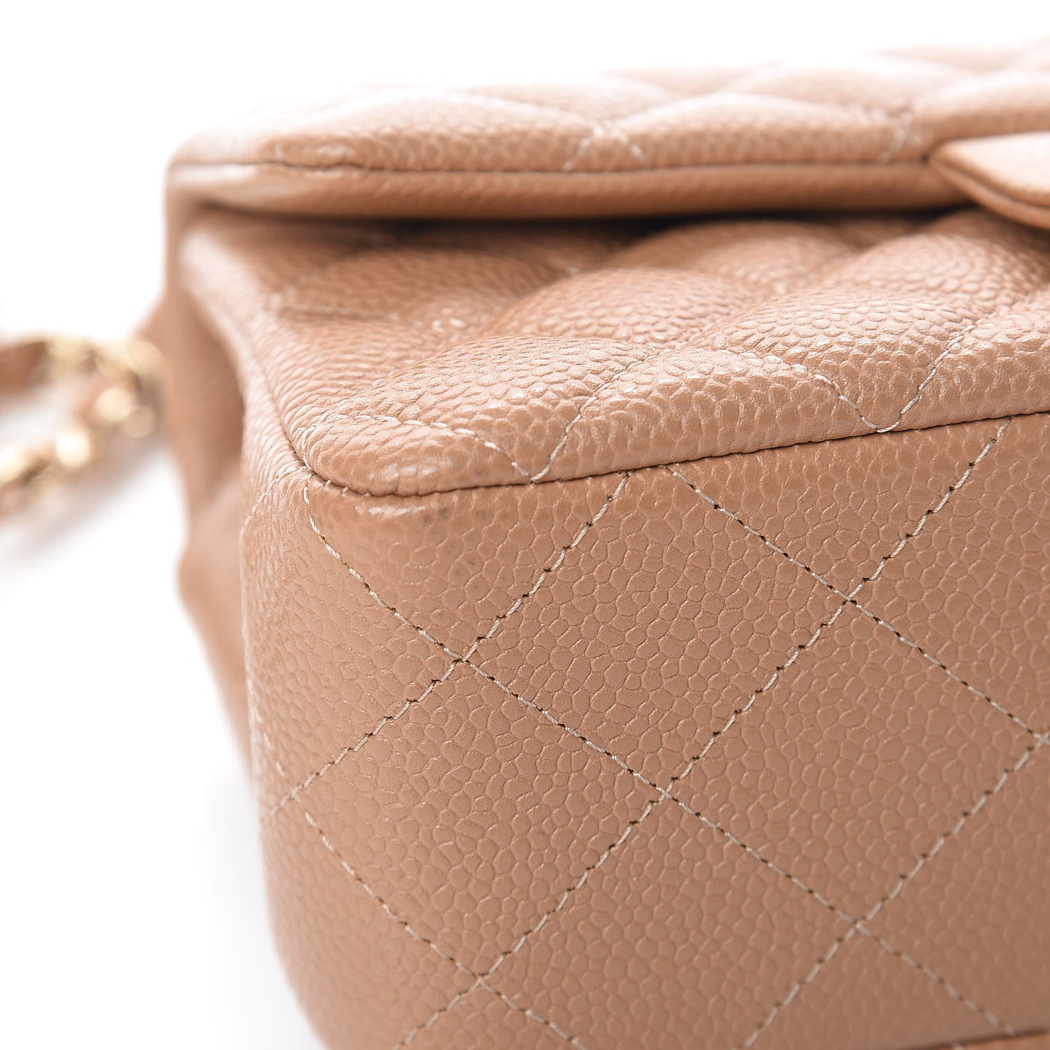 Chanel Caviar Quilted Mini Rectangular Flap Dark Beige 8 of 12