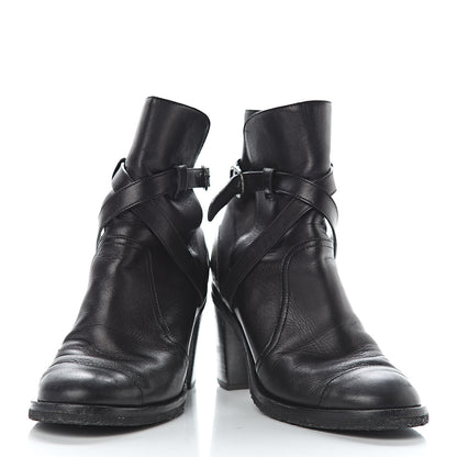 Chanel Lambskin CC Buckle Short Boots 36.5 Black 6 of 11