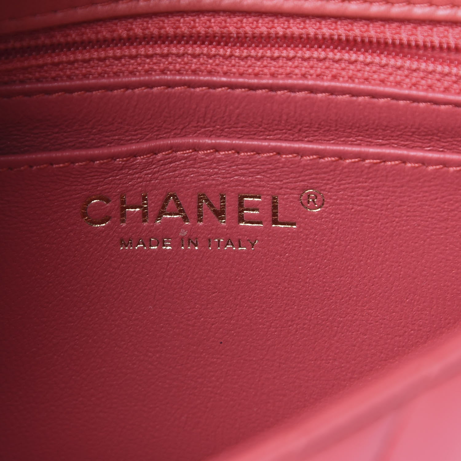 Chanel Lambskin Chevron Quilted Mini Rectangular Flap Pink 6 of 10