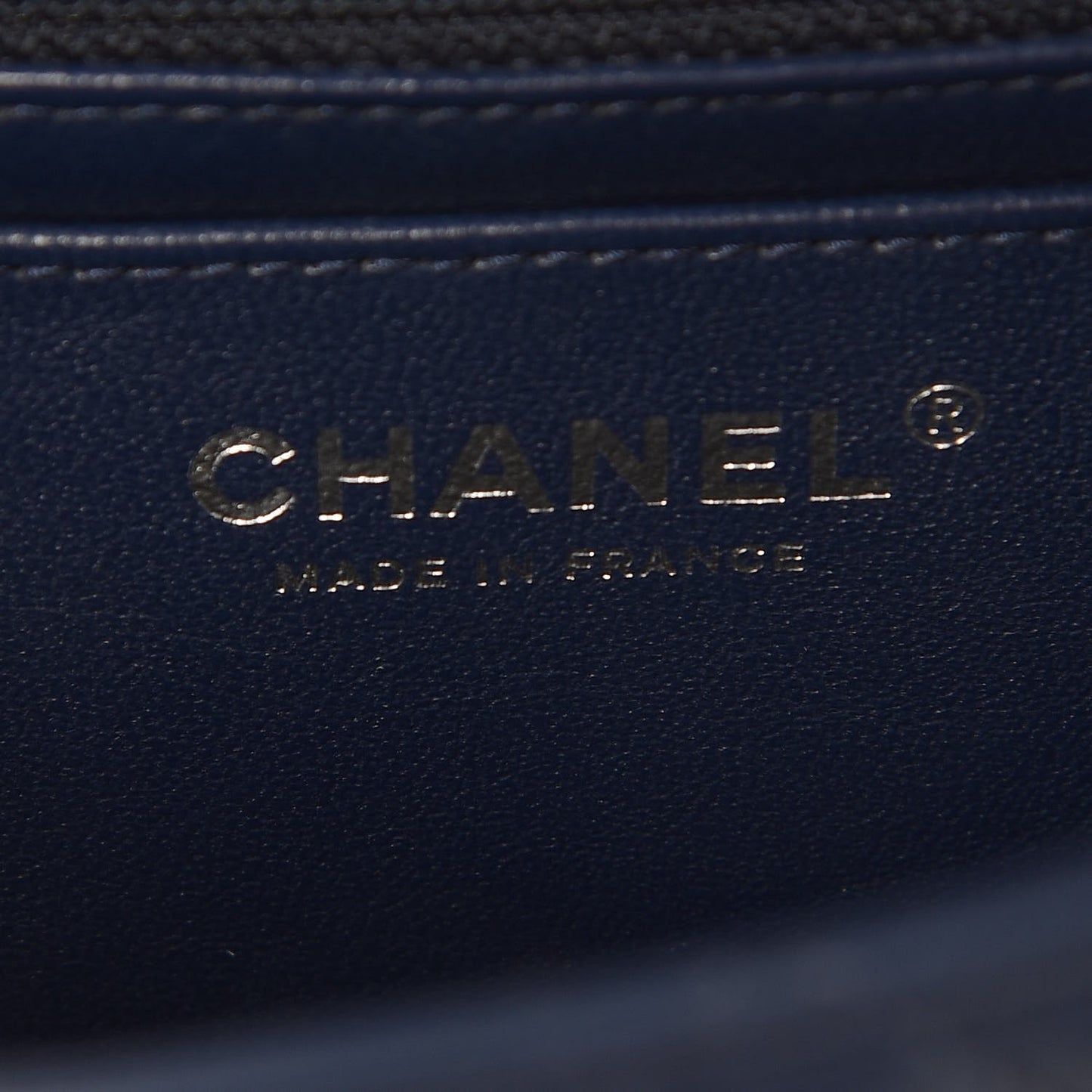 Lambskin Quilted Mini Square Flap Navy