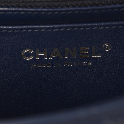 Chanel Lambskin Quilted Mini Square Flap Navy 6 of 9
