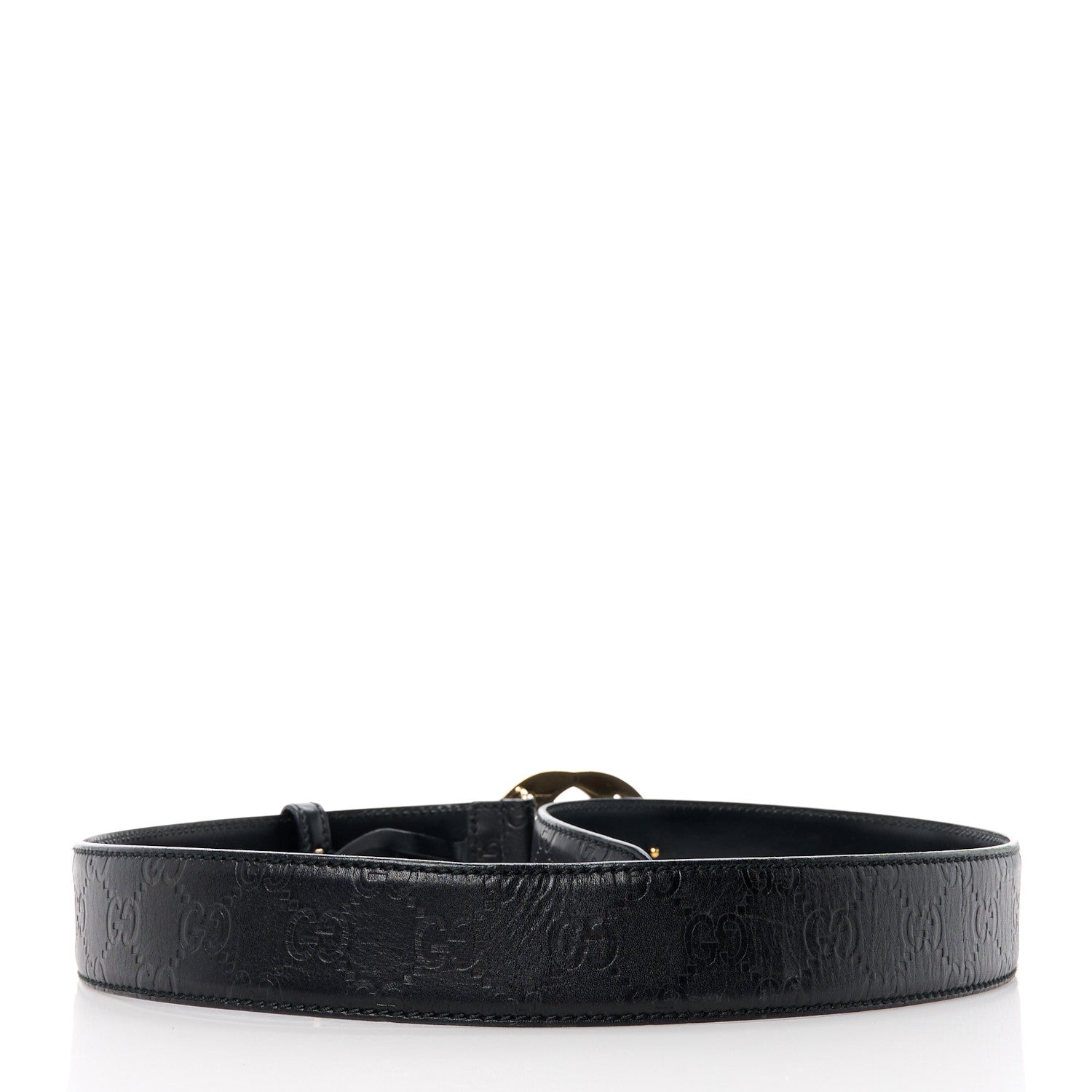 Gucci Guccissima Signature Interlocking G 40mm Belt 105/42 Black 2 of 5
