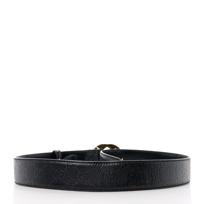 Gucci Guccissima Signature Interlocking G 40mm Belt 105/42 Black 2 of 5