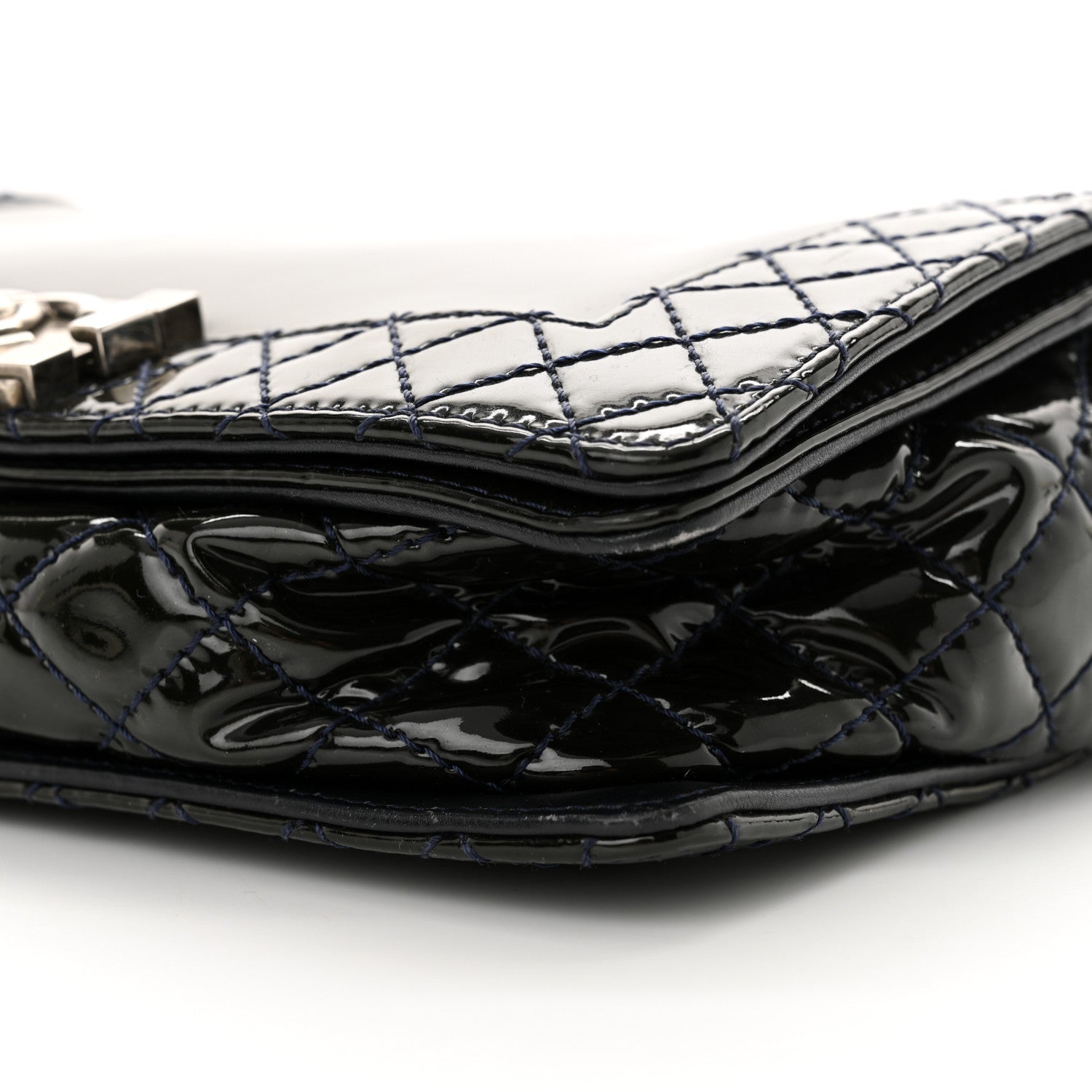 Chanel Patent Medium Boy Reverso Flap Black 10 of 17