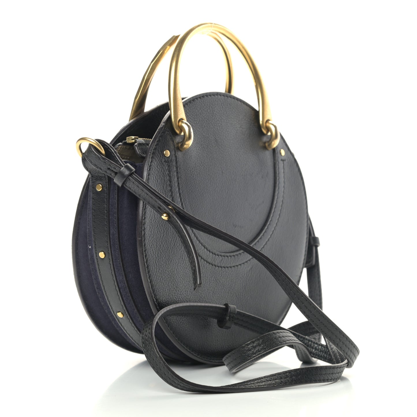 Calfskin Suede Medium Pixie Bag Full Blue