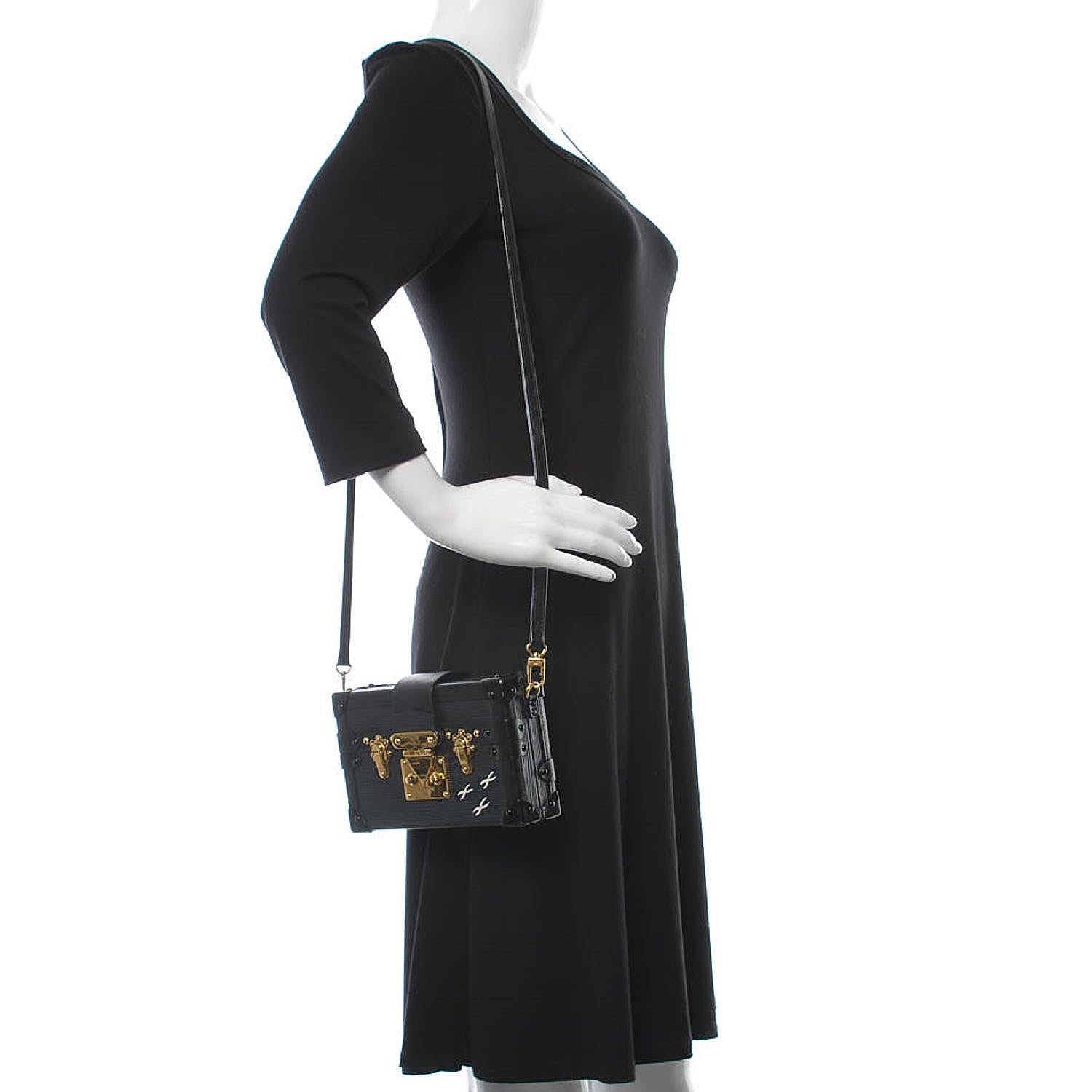 Louis Vuitton Epi Petite Malle Black 2 of 14