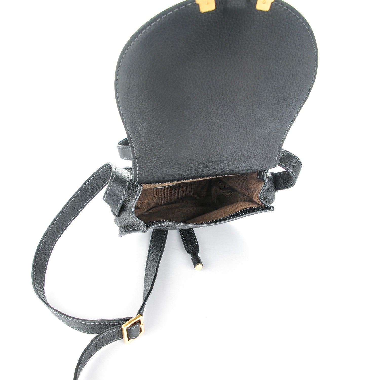 Chloe Calfskin Mini Marcie Round Crossbody Bag Black 5 of 8
