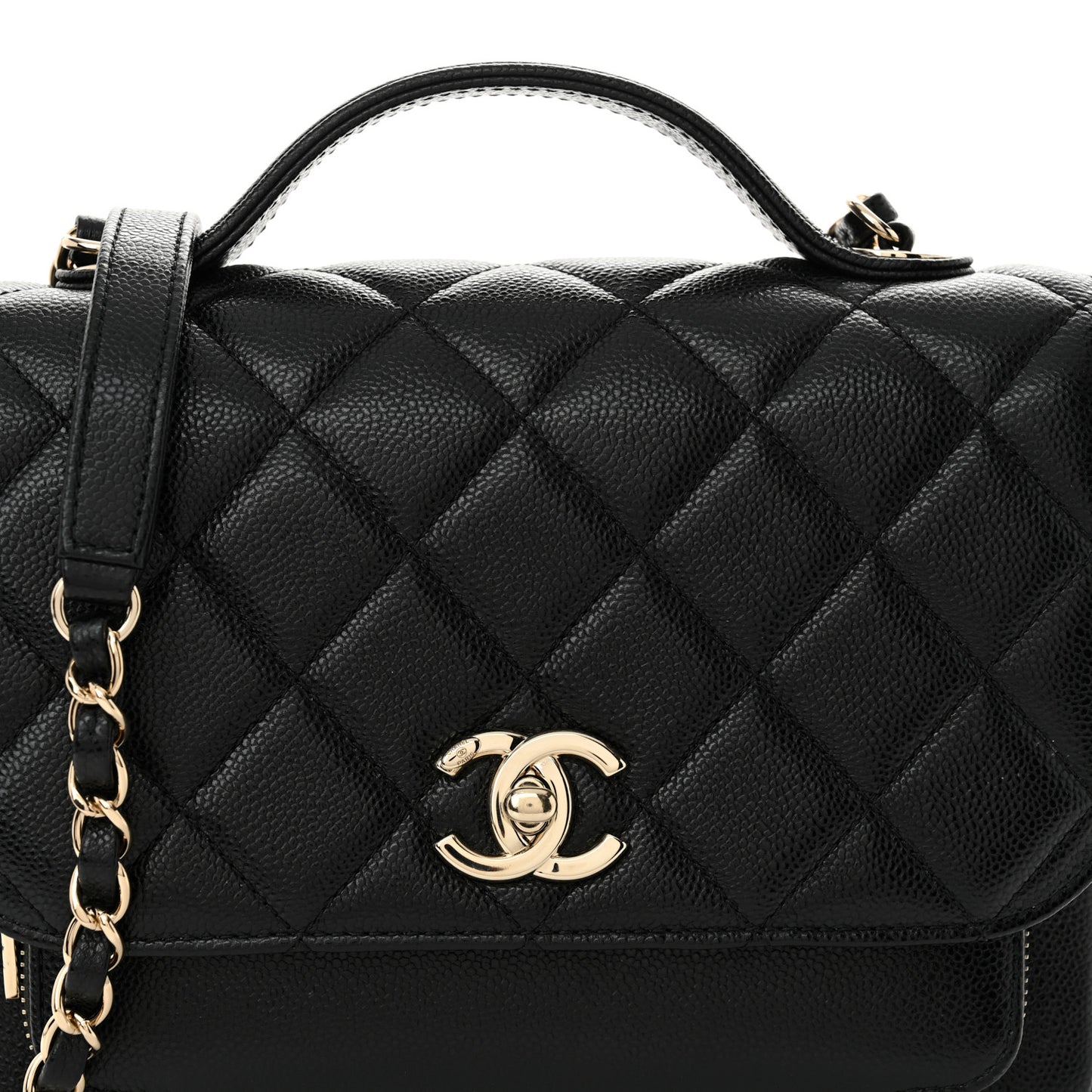 Caviar Quilted Medium Business Affinity Flap Black