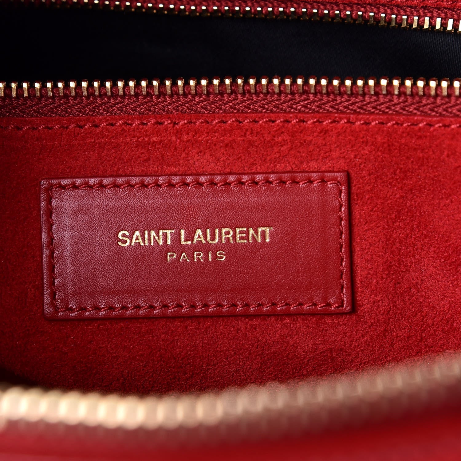 Saint Laurent Calfskin Classic Duffle 6 Red 6 of 8