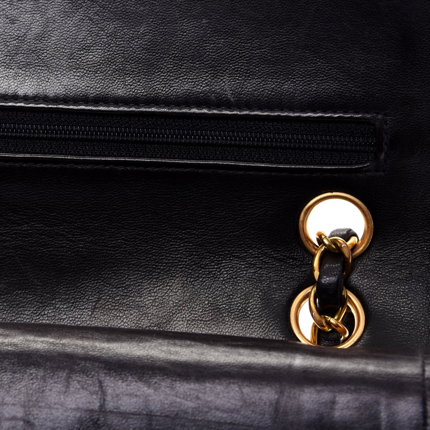 Lambskin Quilted Small Double Flap Black