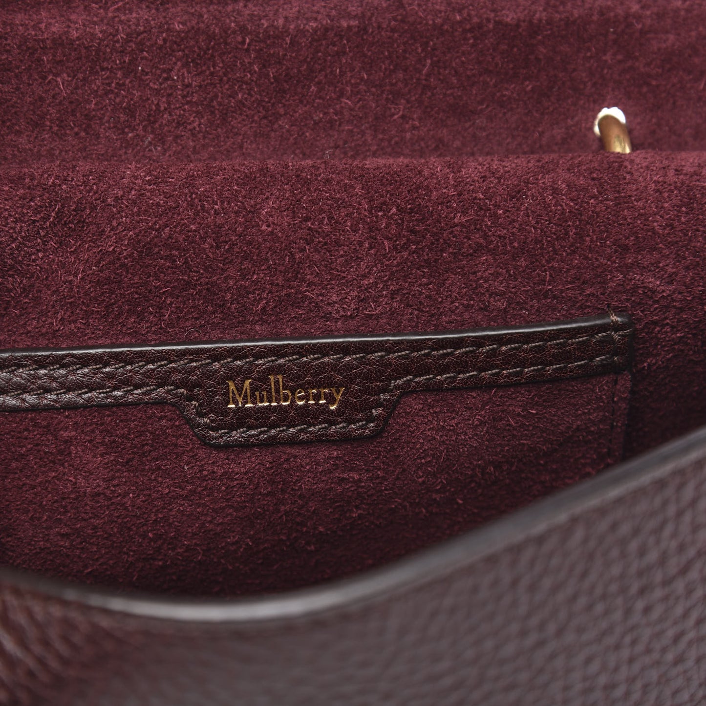 Small Classic Grain Calfskin Mini Amberley Flap Oxblood