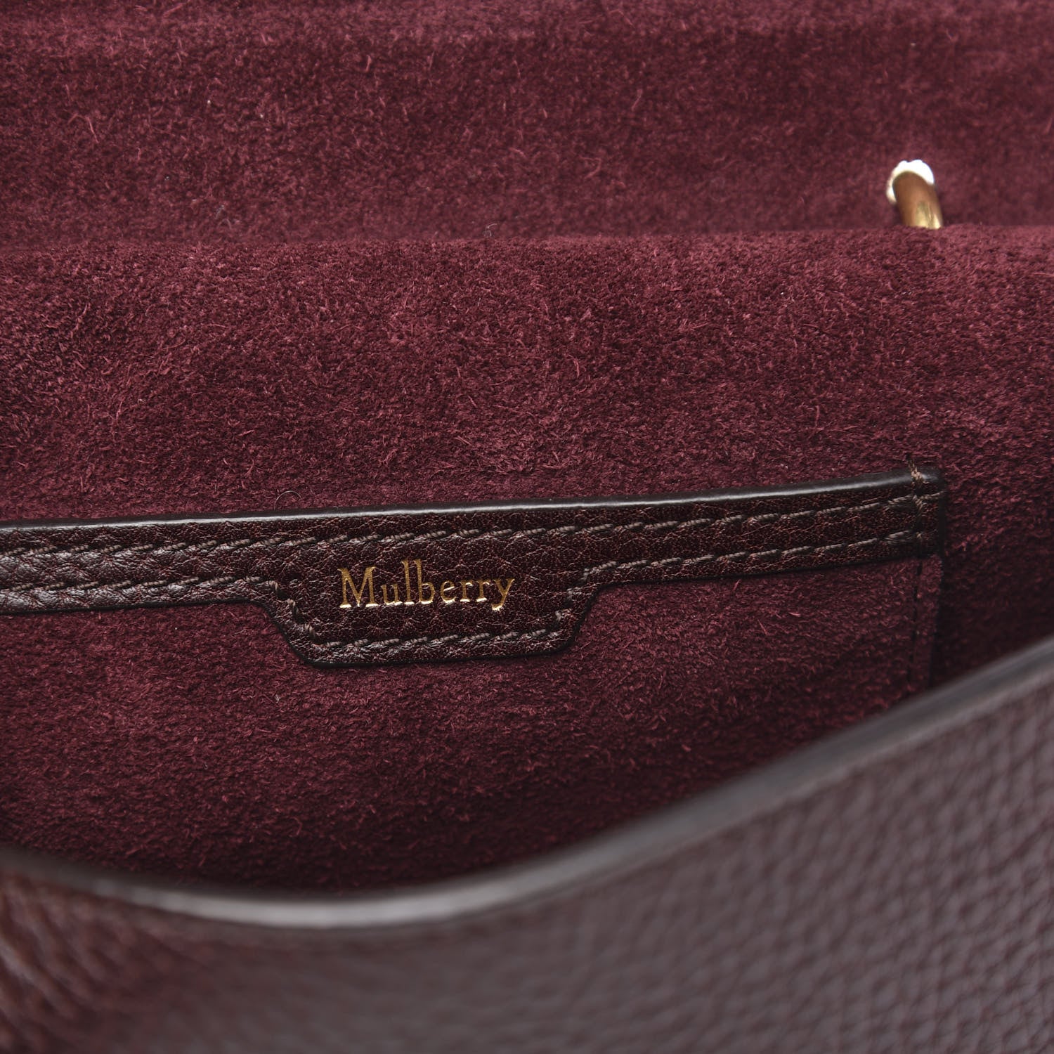 Mulberry Small Classic Grain Calfskin Mini Amberley Flap Oxblood 6 of 10
