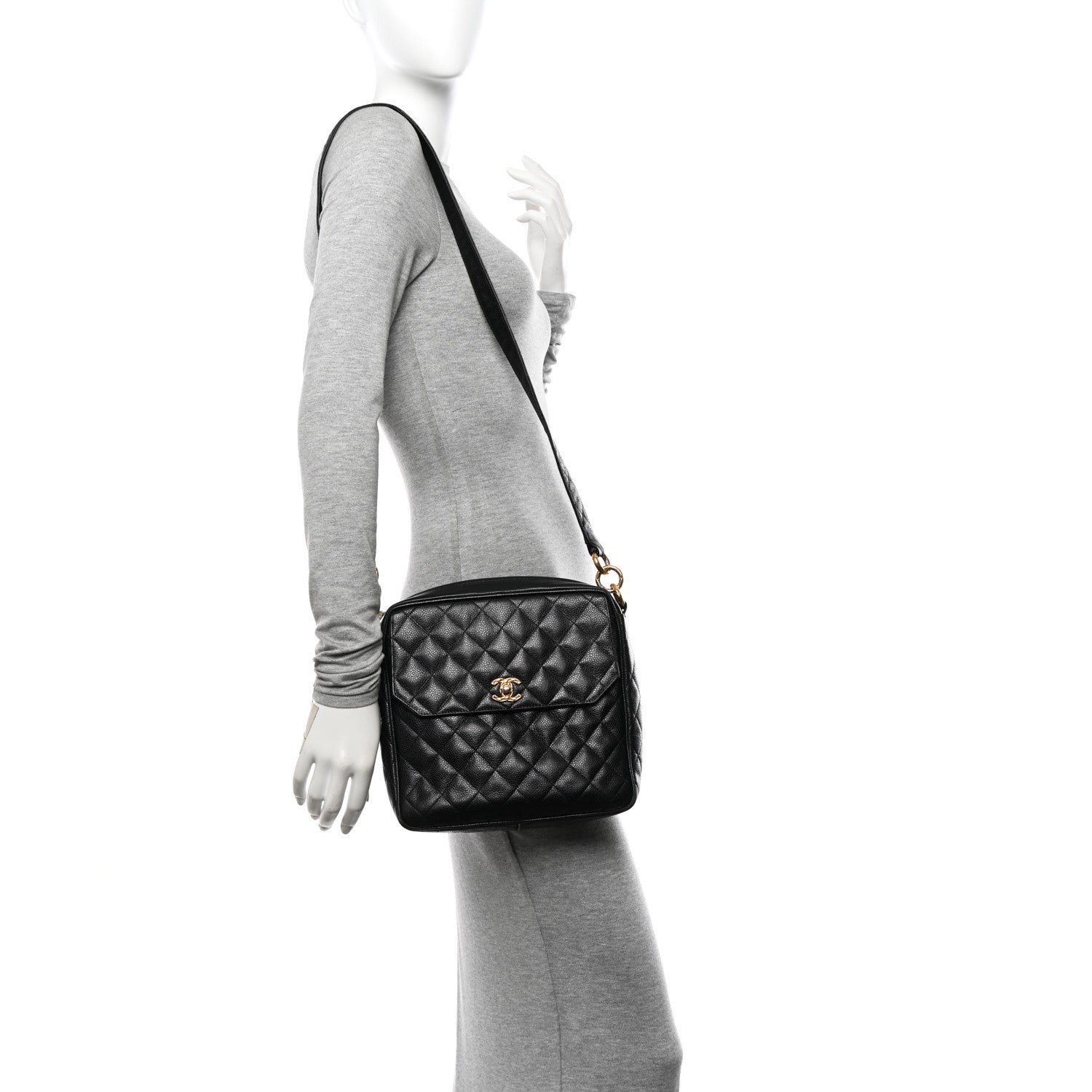 Chanel Caviar Quilted Flap Shoulder Bag Black 2 of 11