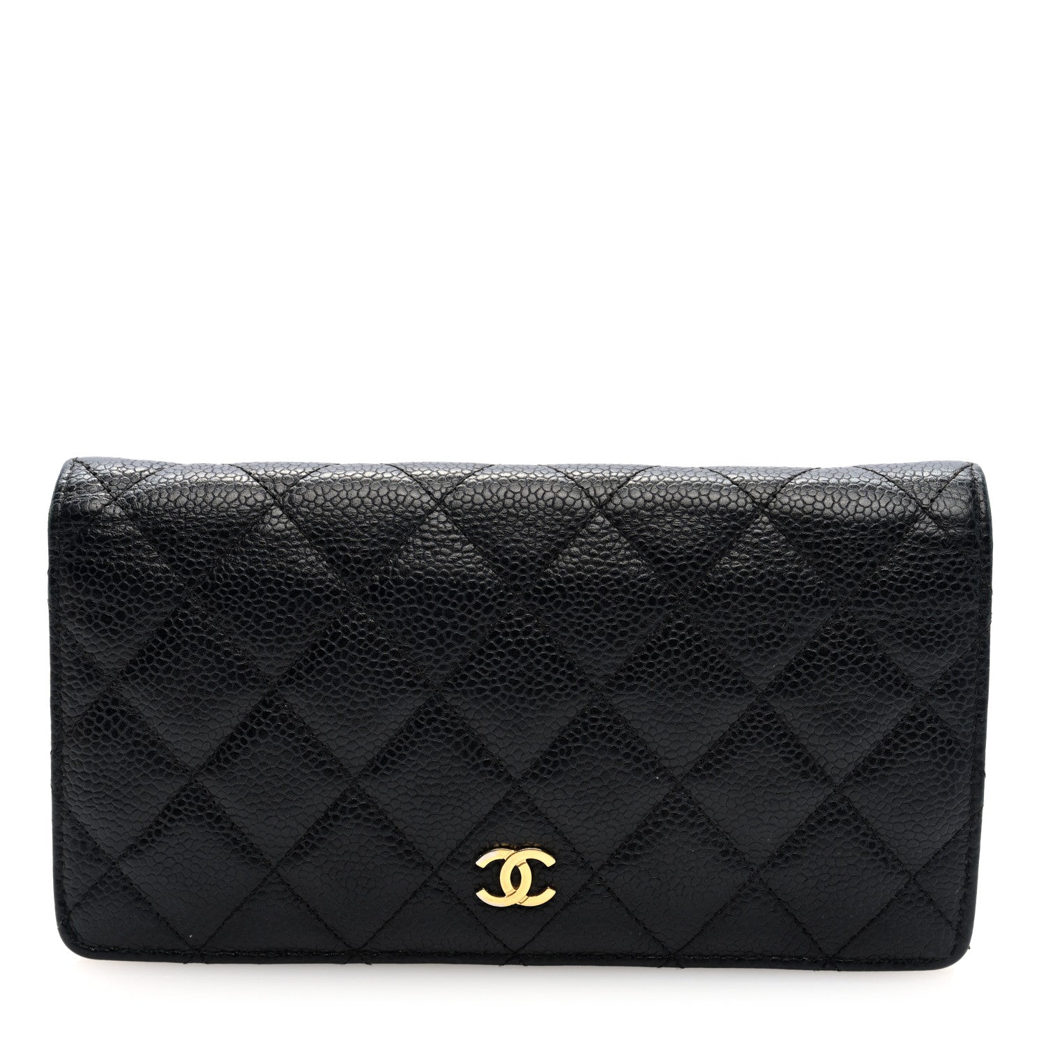 Chanel Caviar Quilted Yen Wallet Black 1 of 7