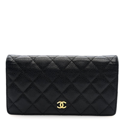 Chanel Caviar Quilted Yen Wallet Black 1 of 7