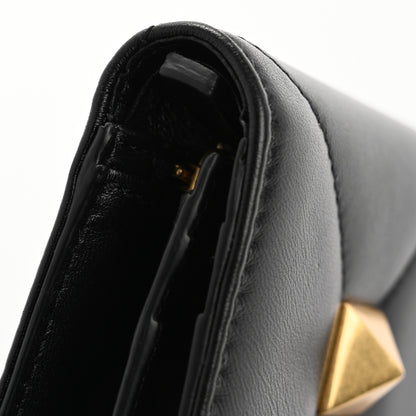 Valentino Garavani Nappa Roman Stud Small Flap Wallet Black 10 of 10