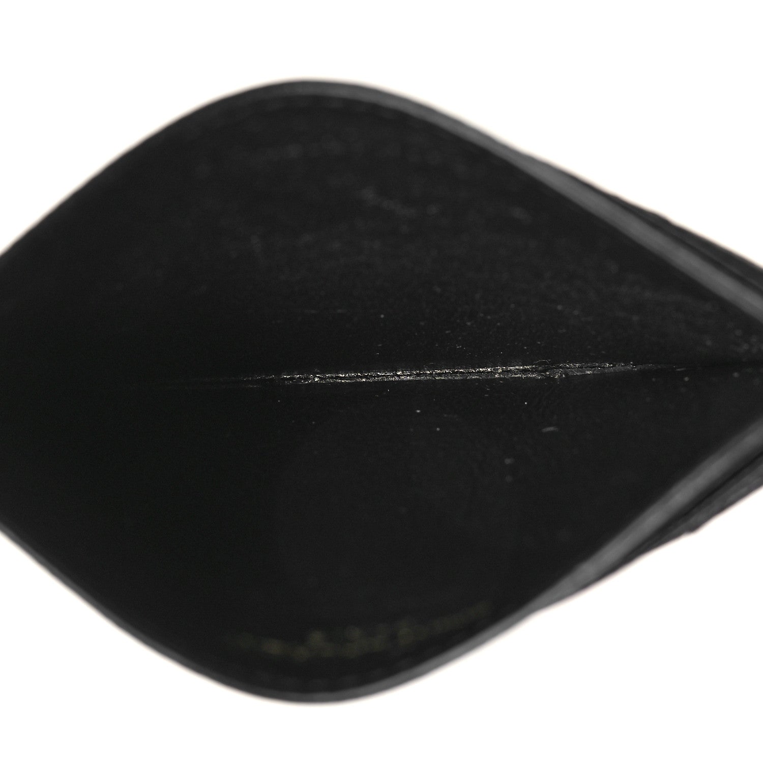 Saint Laurent Grain De Poudre Matelasse Chevron Monogram Credit Card Case Black 5 of 8