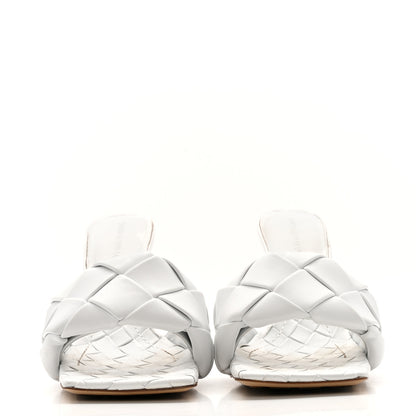 Bottega Veneta Nappa Maxi Intrecciato Lido Mule Sandals 41 Optic White 2 of 13