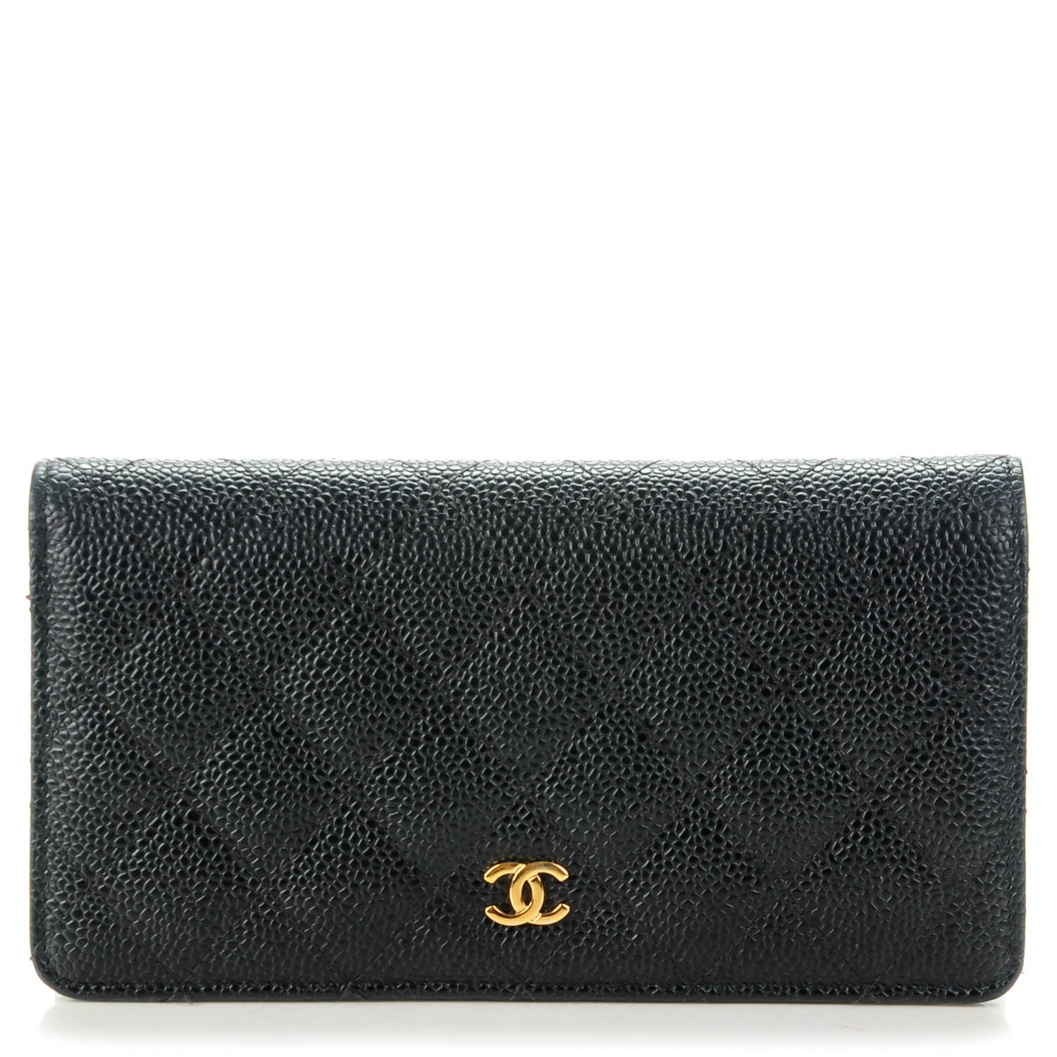 Chanel Caviar Quilted Yen Wallet Black 1 of 8