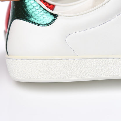 Gucci Calfskin Mens Ace Sneakers 10.5 White Green 10 of 11
