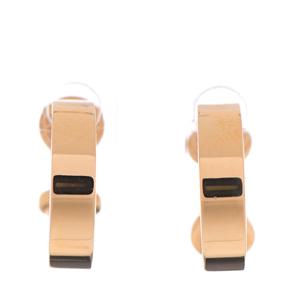 Hermes Gold Swift O'Kelly Earrings Black 2 of 5