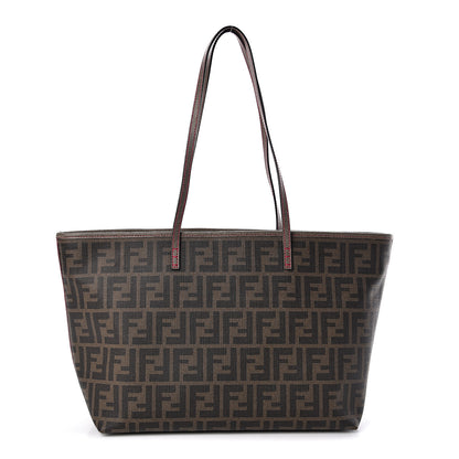 Fendi Zucca Spalmati Vitello Elite Small Roll Tote Tobacco Ciclamino 1 of 10