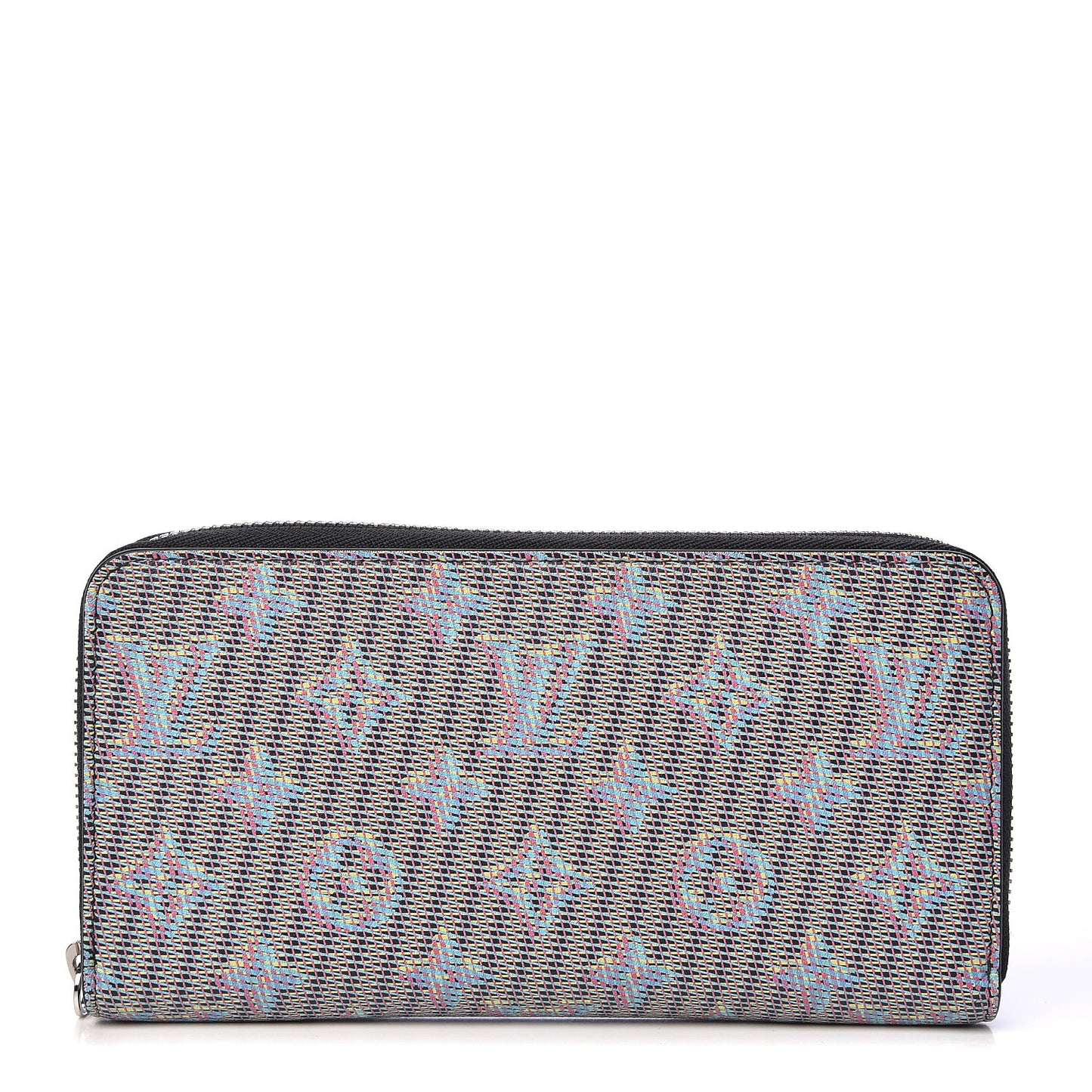 Calfskin Monogram LV Pop Zippy Wallet Blue